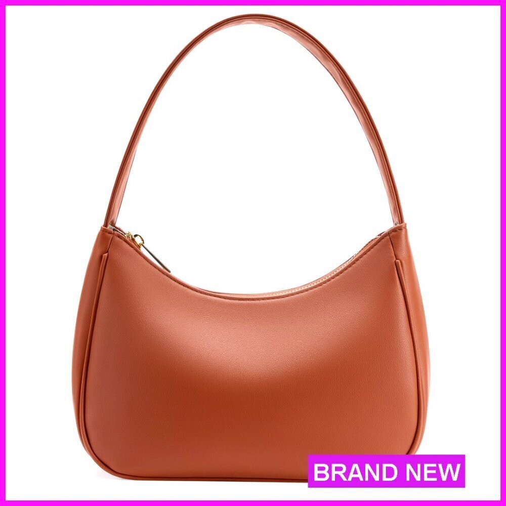 Small Hobo Tote Elegant Clutch Purse with Zipper Closure Chic Minimal